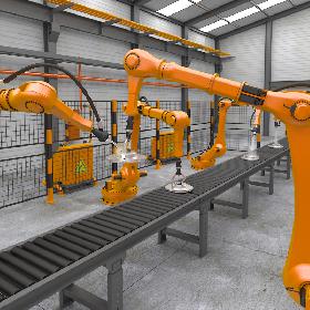 Industrial assembly line model